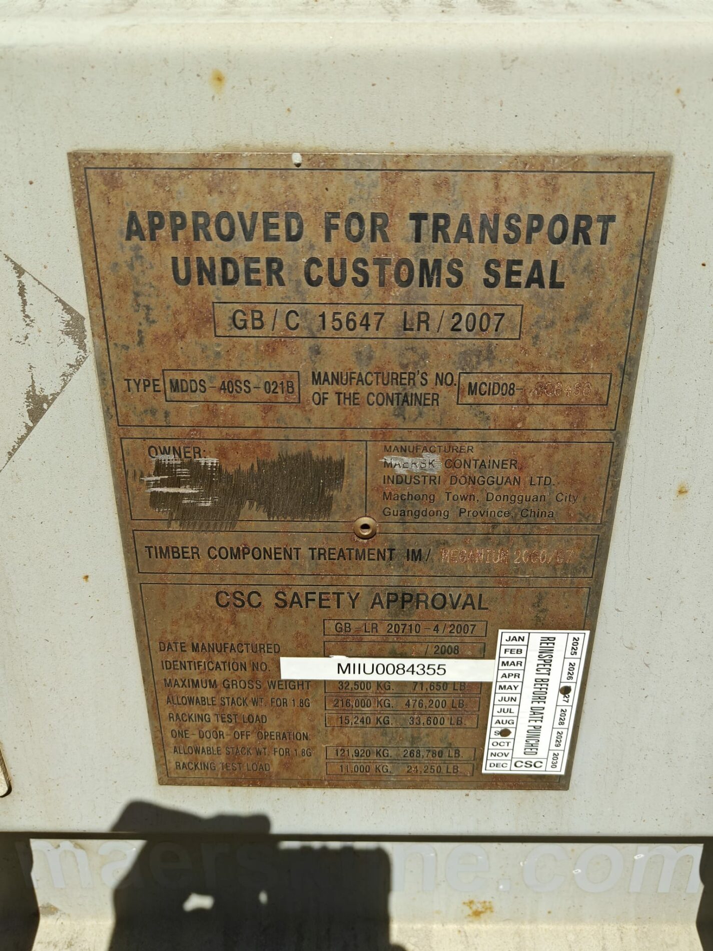 40HC Shipping container MIIU0084355- RIGA (Dealer only) - Image 6
