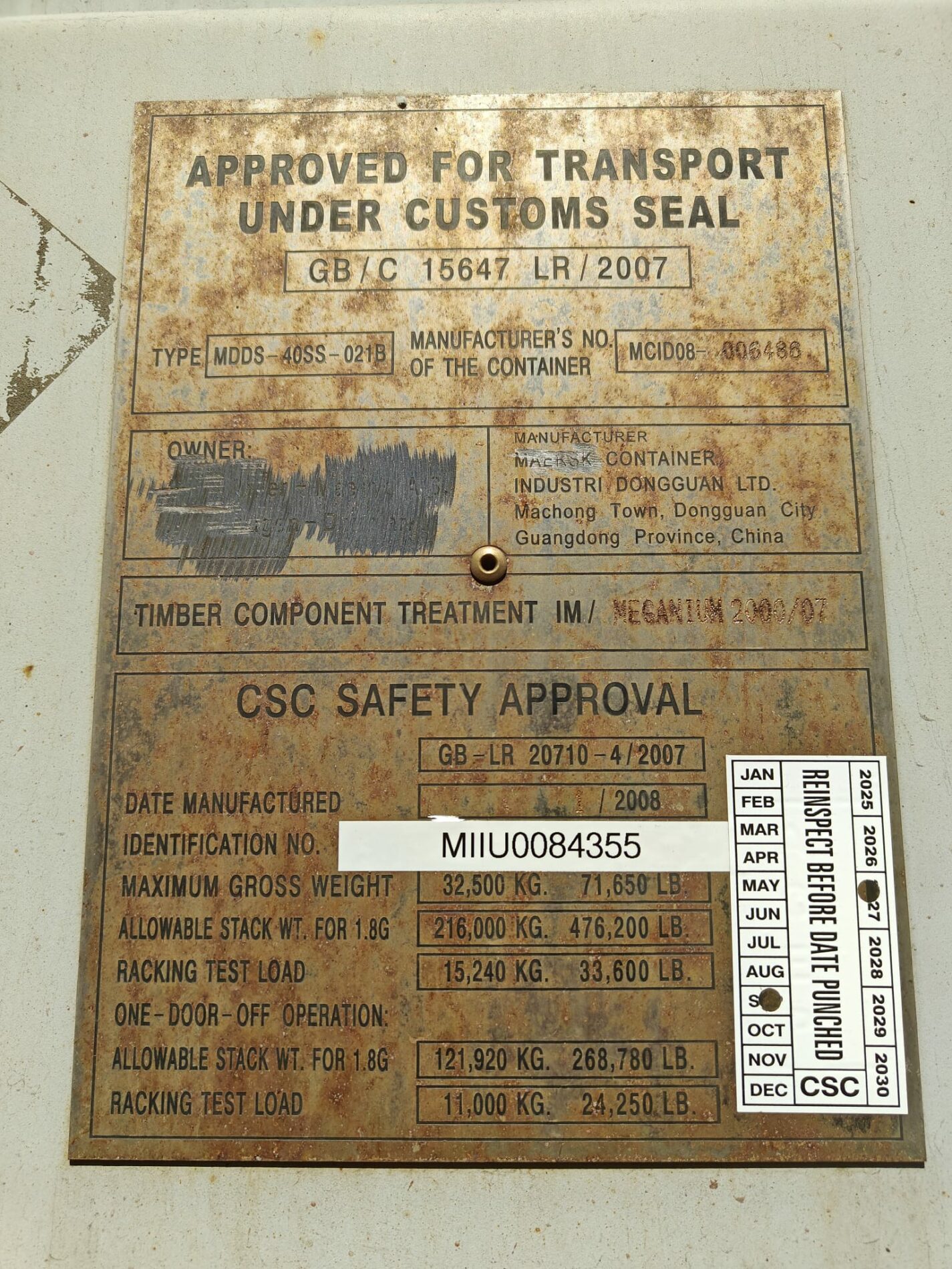 40HC Shipping container MIIU0084355- RIGA (Dealer only) - Image 7