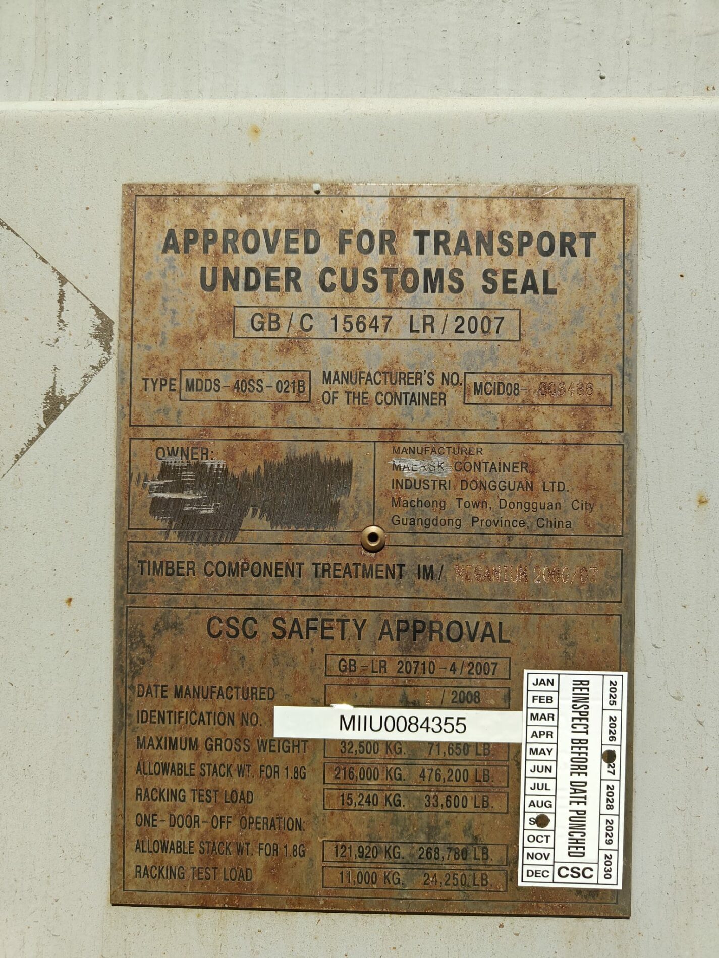 40HC Shipping container MIIU0084355- RIGA (Dealer only) - Image 8