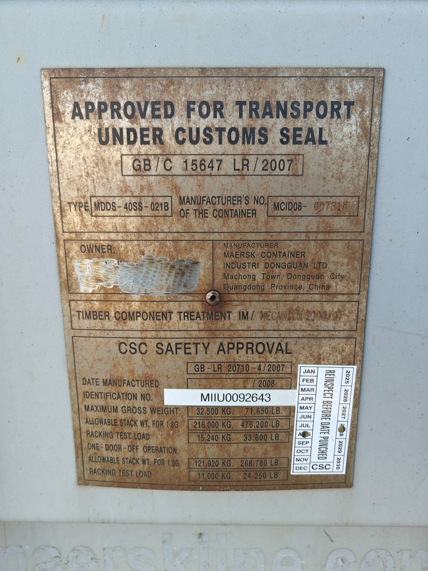 40HC Shipping container MIIU0092643- RIGA (Dealer only) - Image 7