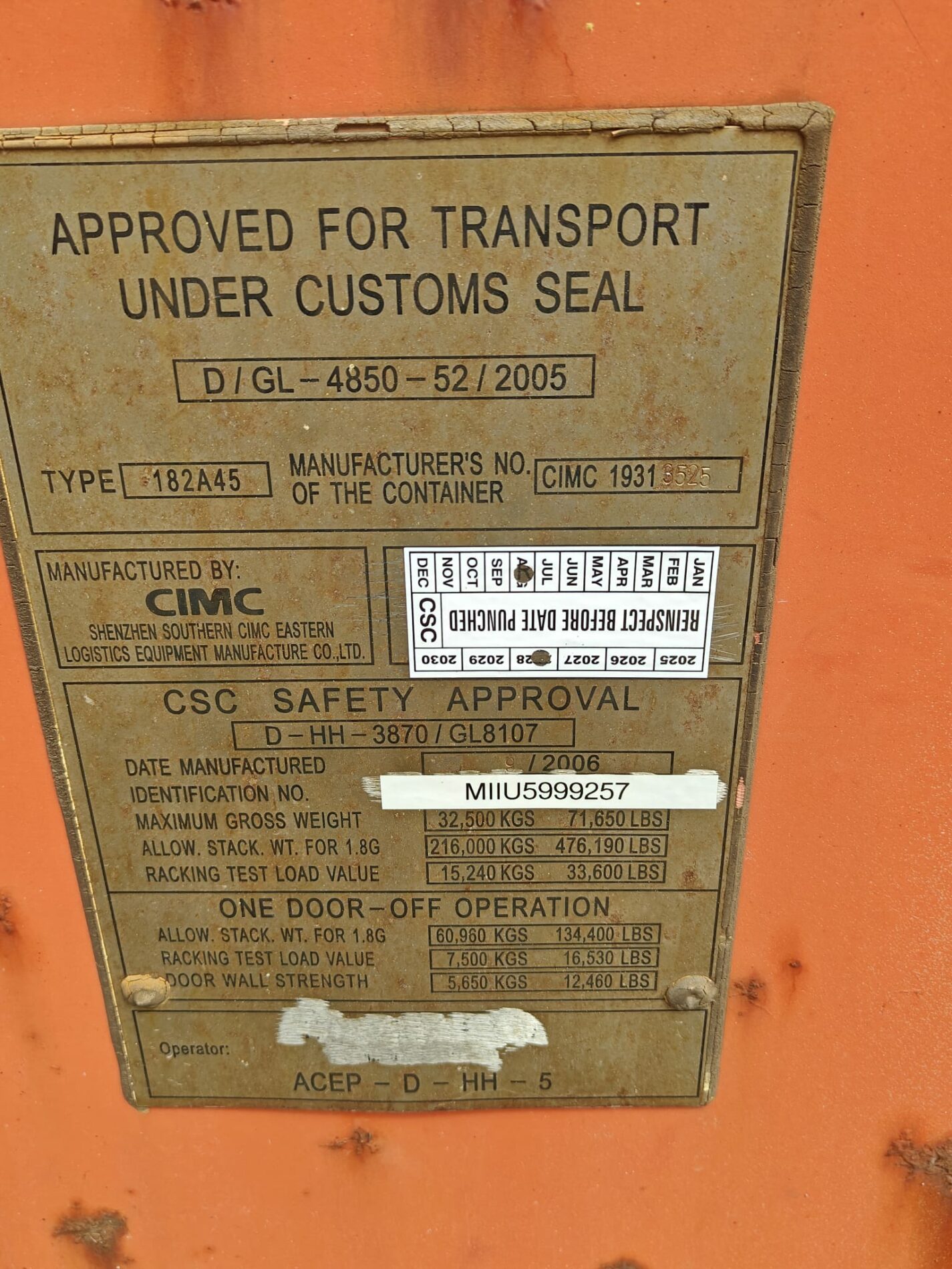 40HC Shipping container MIIU5999257- RIGA (Dealer only) - Image 6
