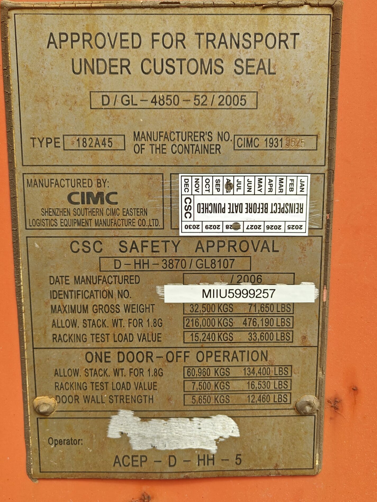 40HC Shipping container MIIU5999257- RIGA (Dealer only) - Image 7