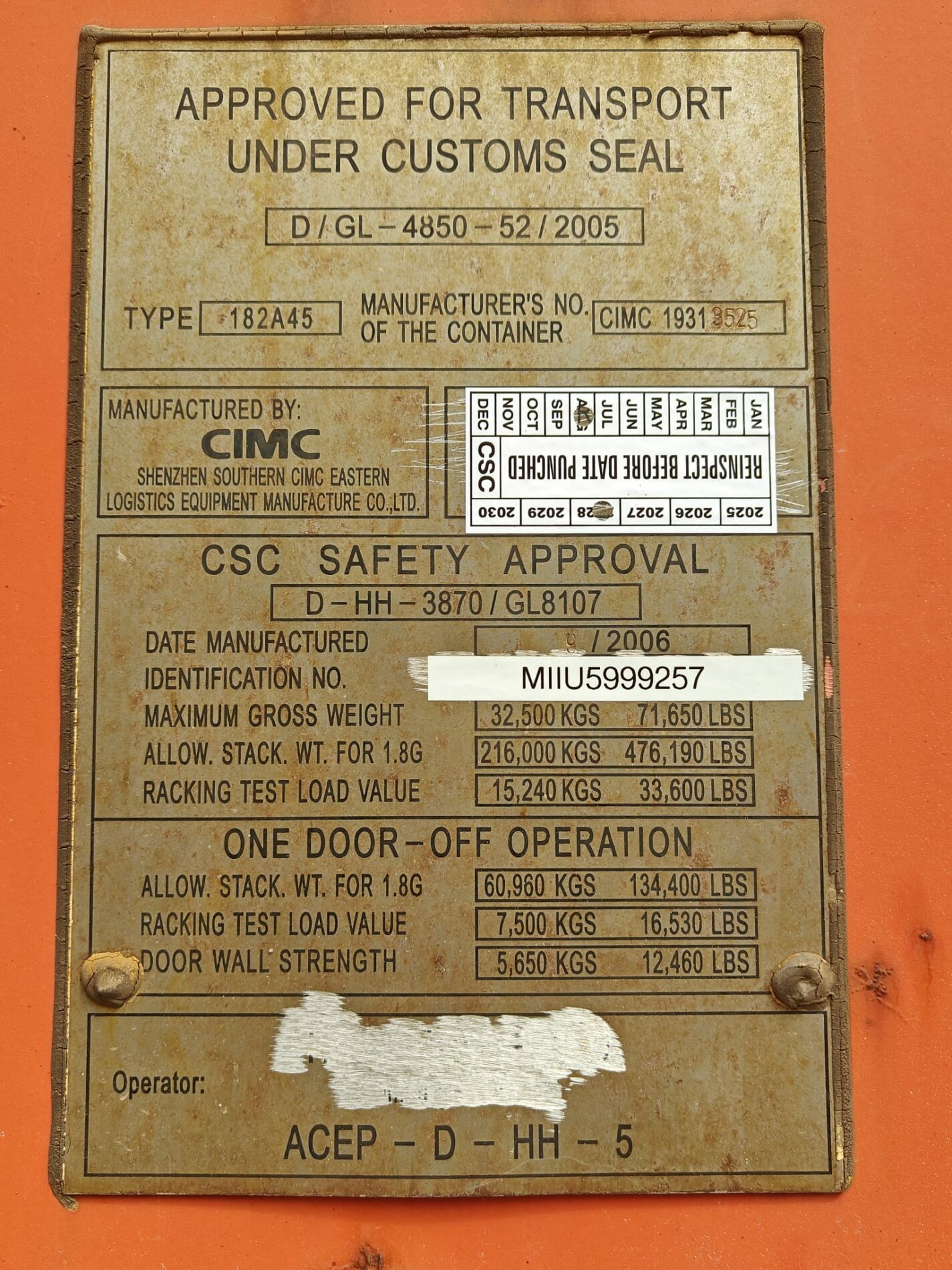 40HC Shipping container MIIU5999257- RIGA (Dealer only) - Image 8