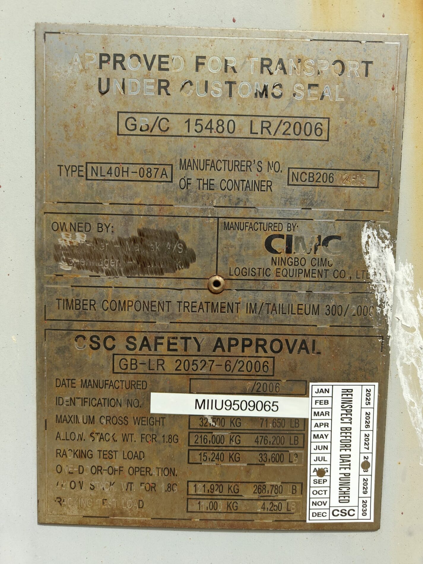 40HC Shipping container MIIU9509065- RIGA (Dealer only) - Image 7